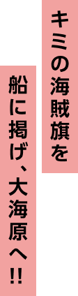 キミの海賊旗を船に掲げ、大海原へ!!